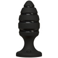 Анальний плаг зі спіральним каналом Doc Johnson Platinum Premium Silicone — The Blast — Black