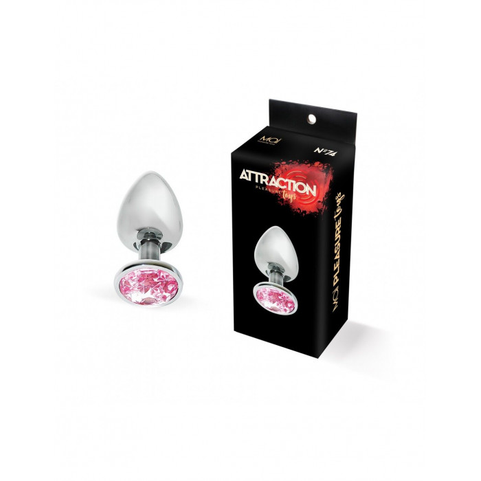 Анальна пробка з кристалом MAI Attraction Toys №74, довжина 10 см, діаметр 4 см