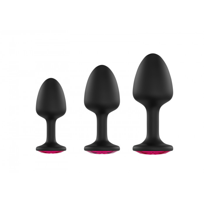 Анальна пробка Dorcel Geisha Plug Ruby L з кулькою всередині, створює вібрації, макс. діаметр 4 см