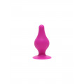 Анальна пробка SilexD (Model 2 size XS) Pink двошаровий, силікон+Silexpan, діаметр 2,9 см