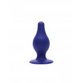 Анальная пробка SilexD (Model 2 size M) Blue двухслойная, силикон+Silexpan