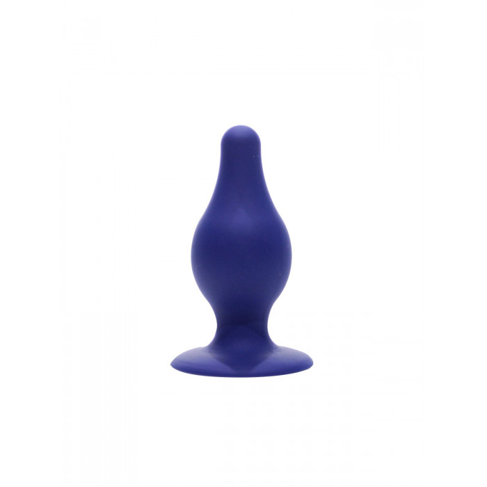 Анальная пробка SilexD (Model 2 size M) Blue двухслойная, силикон+Silexpan