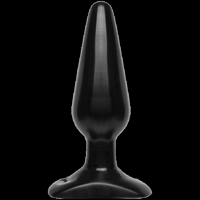 Анальна пробка Doc Johnson Smooth Classic Medium - Black, макс. діаметр 3,8 см