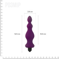 Анальна пробка з вібрацією Adrien Lastic Bullet Amuse Purple, макс. діаметр 3,9 см