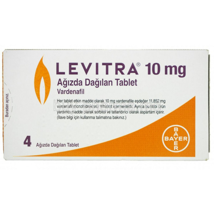 Левітра (Levitra) 10 мг 4 таблетки (1 блістер) оригінал