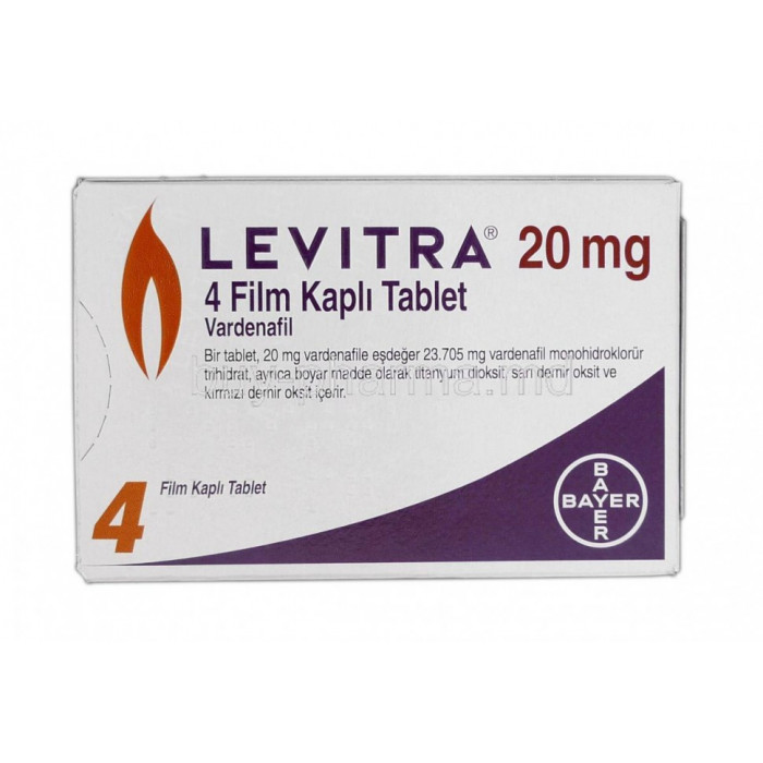 Левітра (Levitra) 20 мг 4 таблетки (1 блістер) оригінал