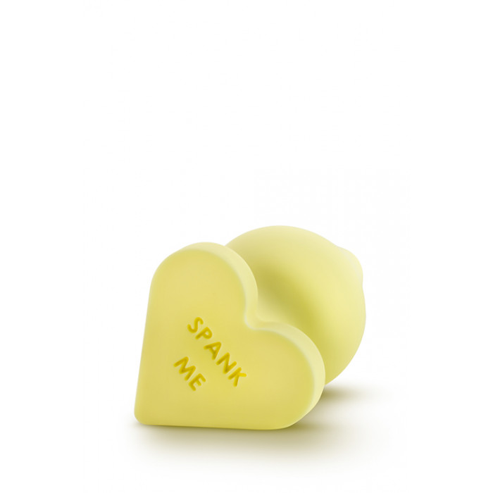 Анальный плаг PLAY WITH ME CANDY HEART SPANK ME YELLOW