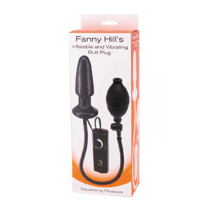 Анальна пробка з вібрацією та накачуванням Fanny Hill''s Black Buttplug