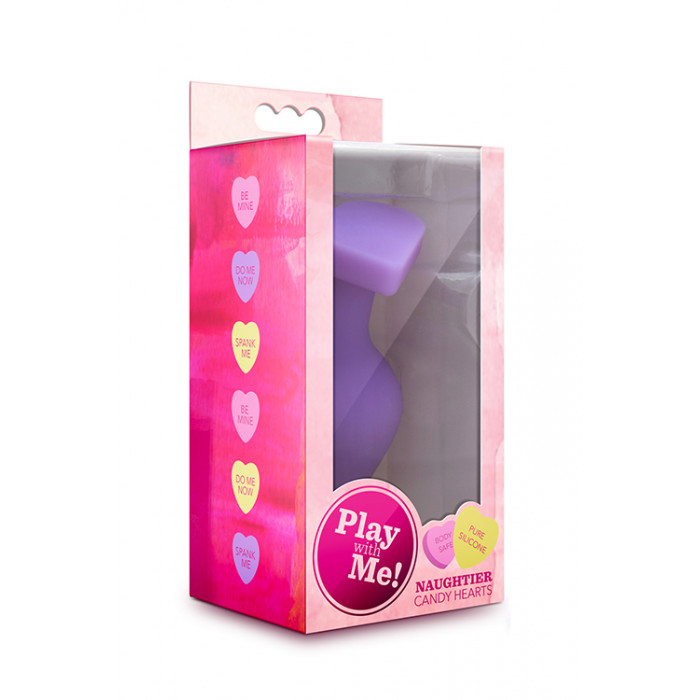 Анальна пробка PLAY WITH ME CANDY HEART FUCK ME PURPLE