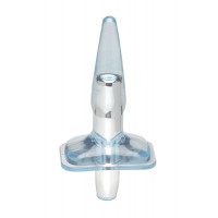 Плаг з вібрацією MENZSTUFF PURRFECT PLUG, CLEAR BLUE