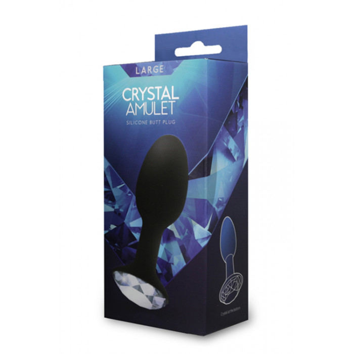 Анальна пробка CRYSTAL AMULET SILICONE BUTT PLUG LARGE