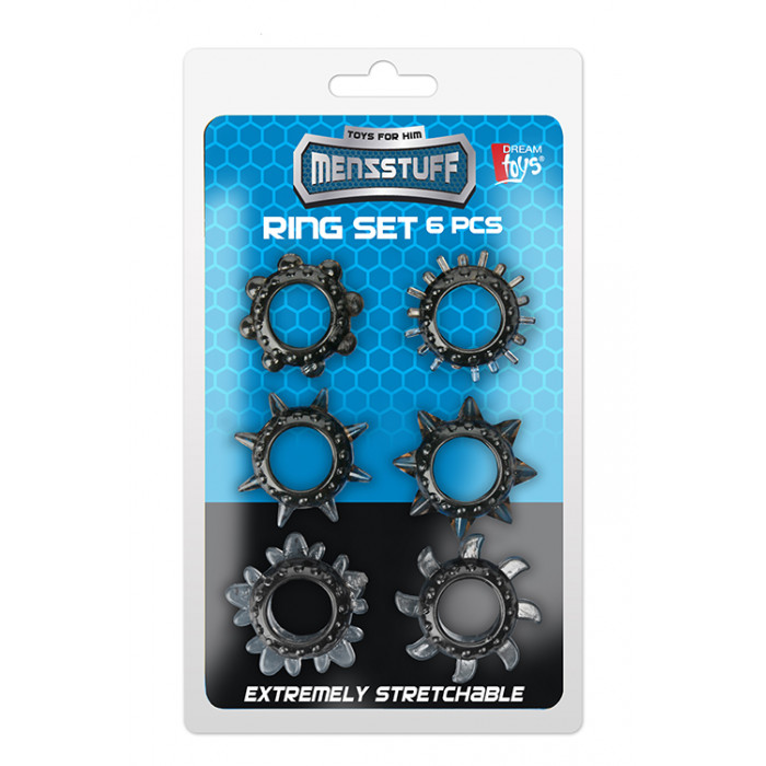 Набор колец MENZSTUFF 6PC STRECHEABLE RING SET