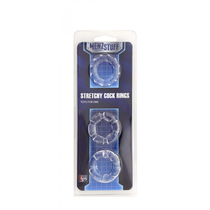 Кольцо MENZSTUFF STRETCHY COCK RINGS, CLEAR