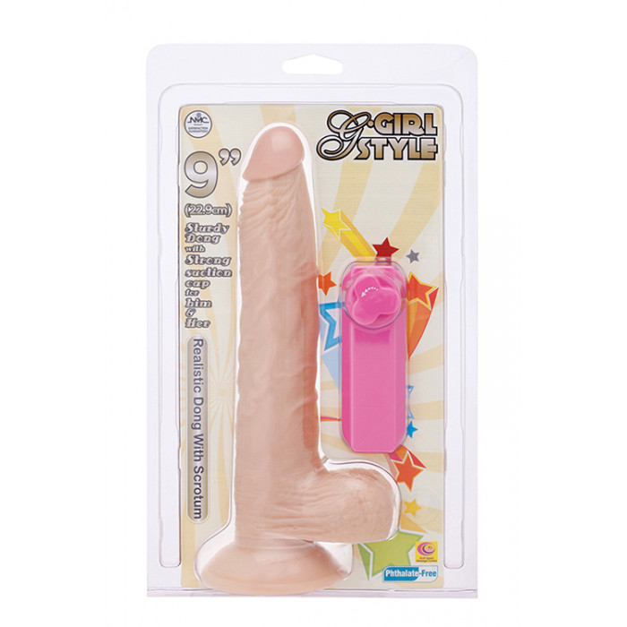 Вібромасажер G-GIRL STYLE 9INCH VIBRATING DONG