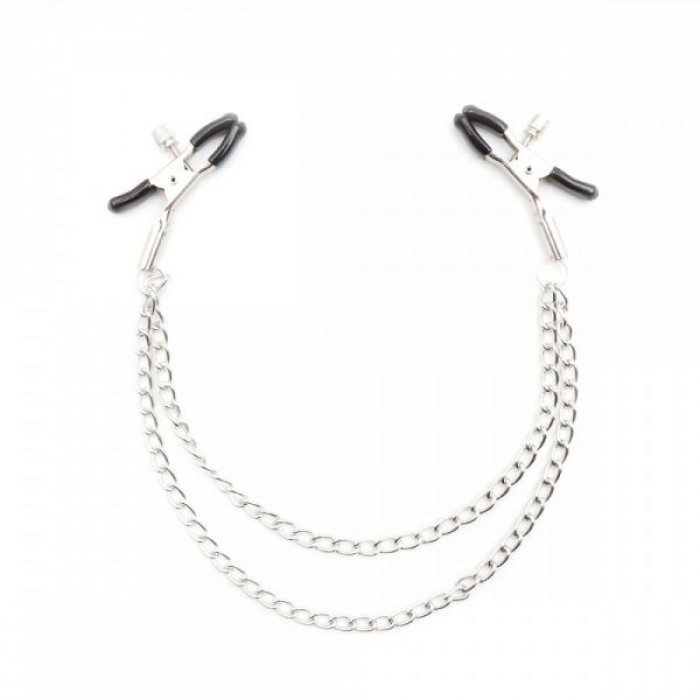 F61313 Зажимы для сосков c двойной цепочкой Loveshop Double Chain