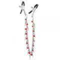 Зажимы на соски Nipple play Chain Red Bell and Spike