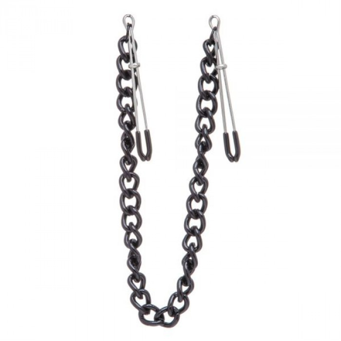Затискачі на соски Nipple play пінцет Chain Heavy Metall black