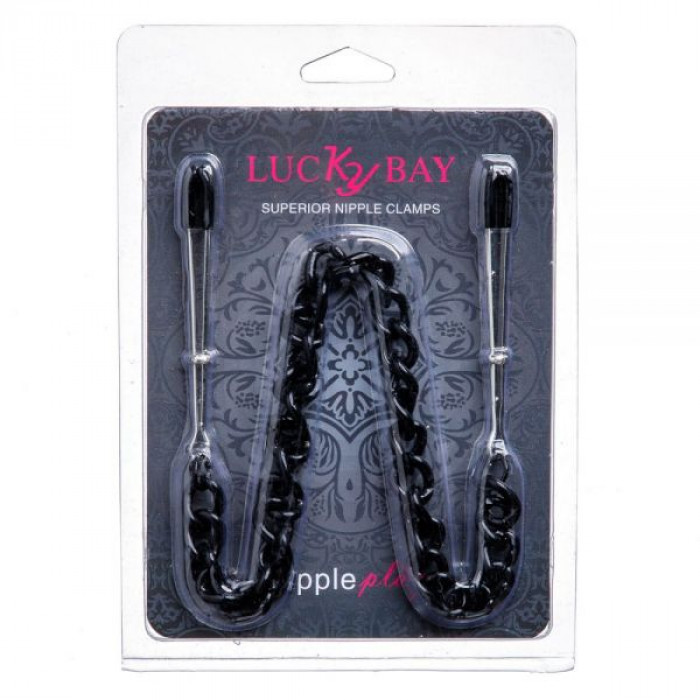 Затискачі на соски Nipple play пінцет Chain Heavy Metall black