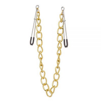 Затискачі на соски Nipple play пінцет Chain Gold