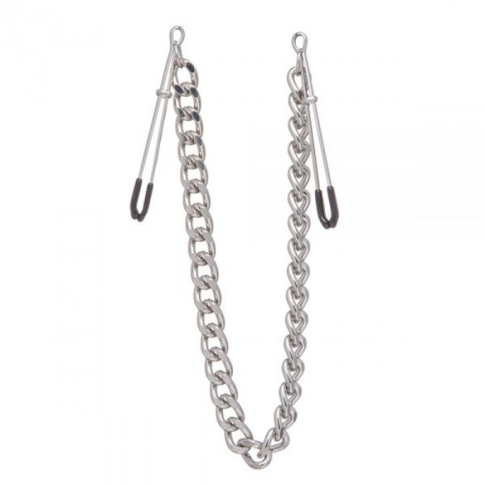 Затискачі на соски Nipple play пінцет chain Heavy Metall