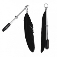 Затискачі на соски Пір'ячко Lucky Bay nipple Play, Black
