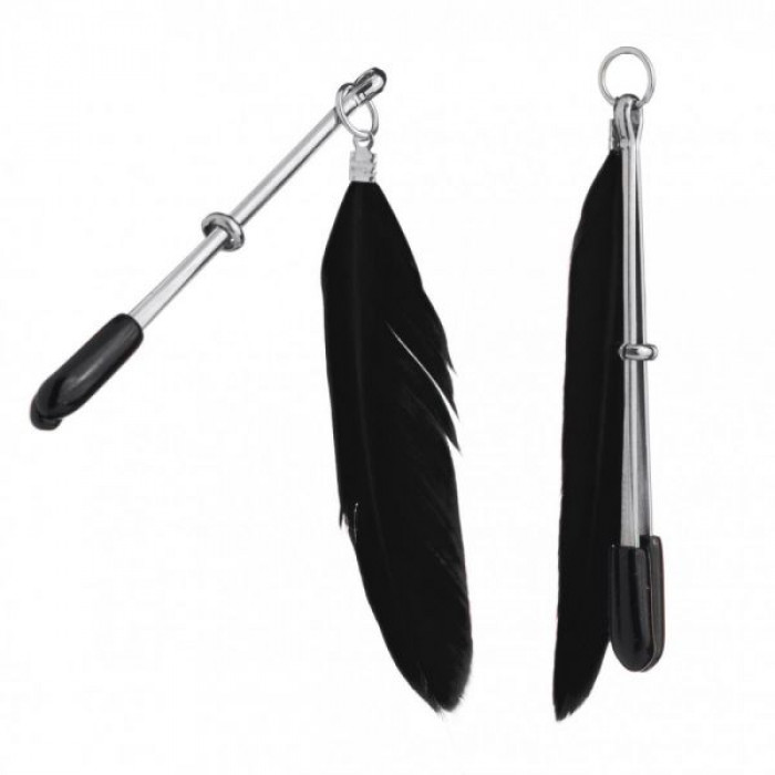 Затискачі на соски Пір'ячко Lucky Bay nipple Play, Black