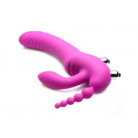Безремневой страпон с вибрацией тройной, Regal Rider Strap-On Vibrator