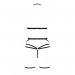 Комплект білизни MORGAN SET OpenBra black L/XL - Passion Exclusive: стрепи: трусики, ліф, пояс