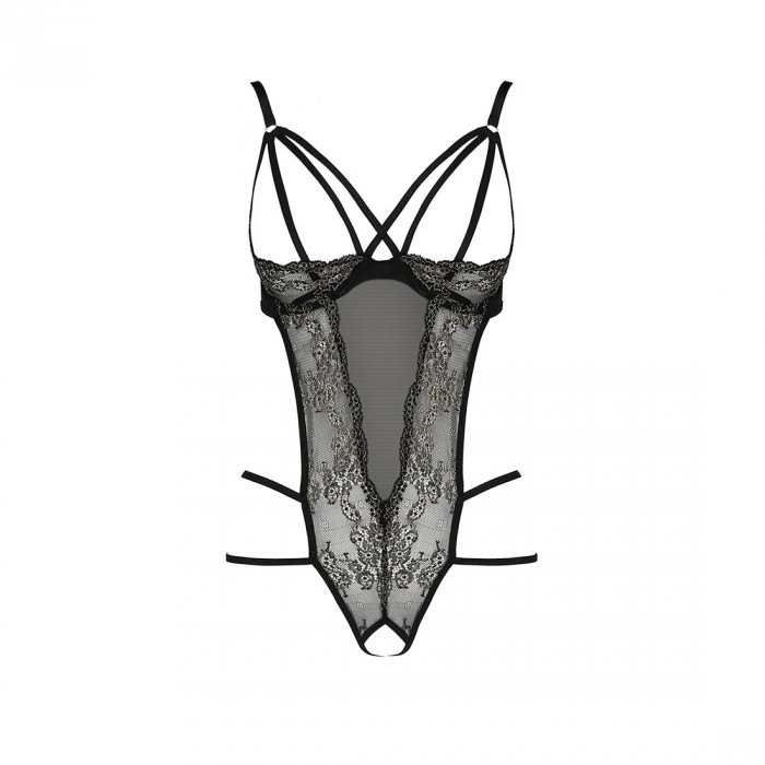 Боді монокіні з відкритими грудями VALERY BODY black S/M - Passion Exclusive