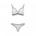 Комплект білизни ORIHIME SET white S/M - Passion: стрепи: ліф і трусики