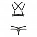 Комплект белья HAGAR SET black S/M - Passion Exclusive: стрэпы: трусики и лиф