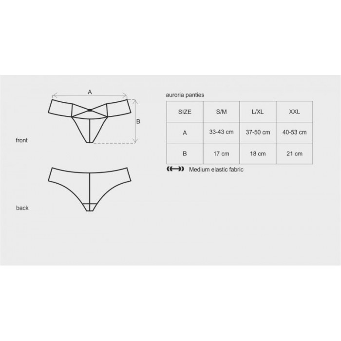 Трусики сині Obsessive Auroria Panties S / M