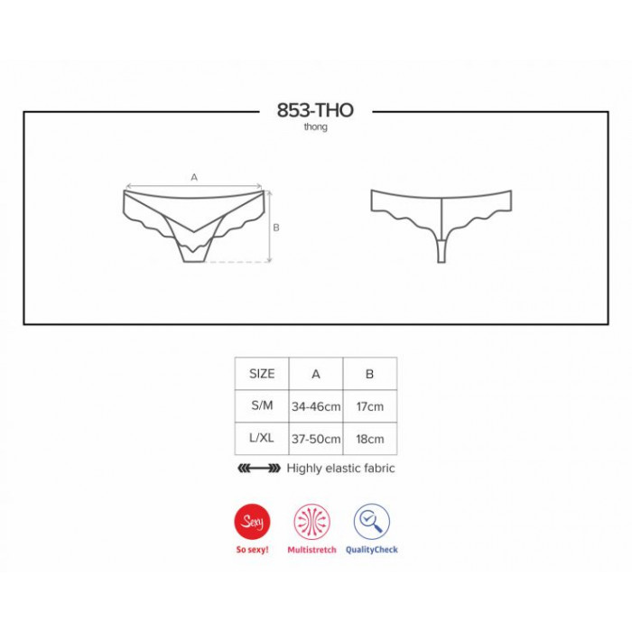 Трусики Obsessive 853-THO-2 thong white S/M