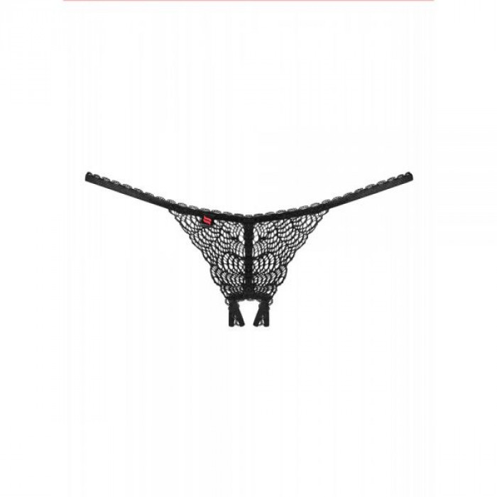 Трусики Obsessive Chiccanta crotchless panties black S / M