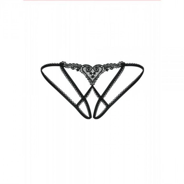Трусики Obsessive Chiccanta crotchless panties black S / M
