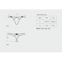 Трусики Obsessive Intensa double thong cherry tomato S / M