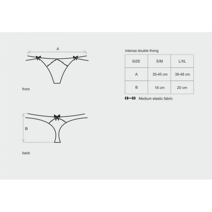 Трусики Obsessive Intensa double thong cherry tomato S/M