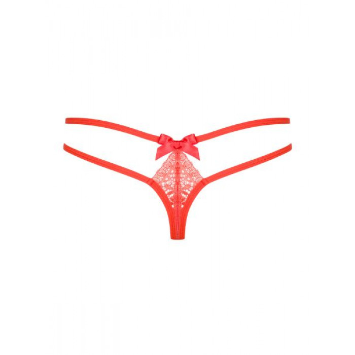 Трусики Obsessive Intensa double thong cherry tomato S/M