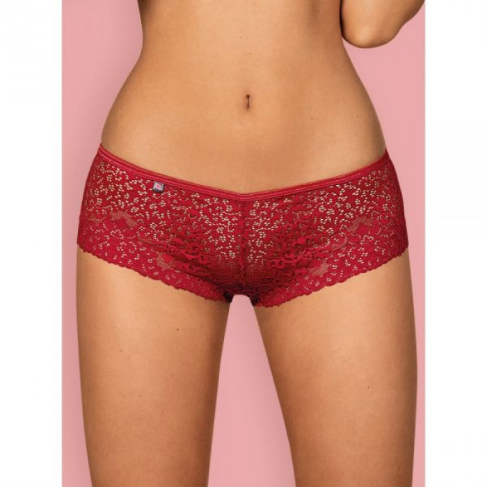 Сексуальні трусики Obsessive Lividia shorties red L / XL
