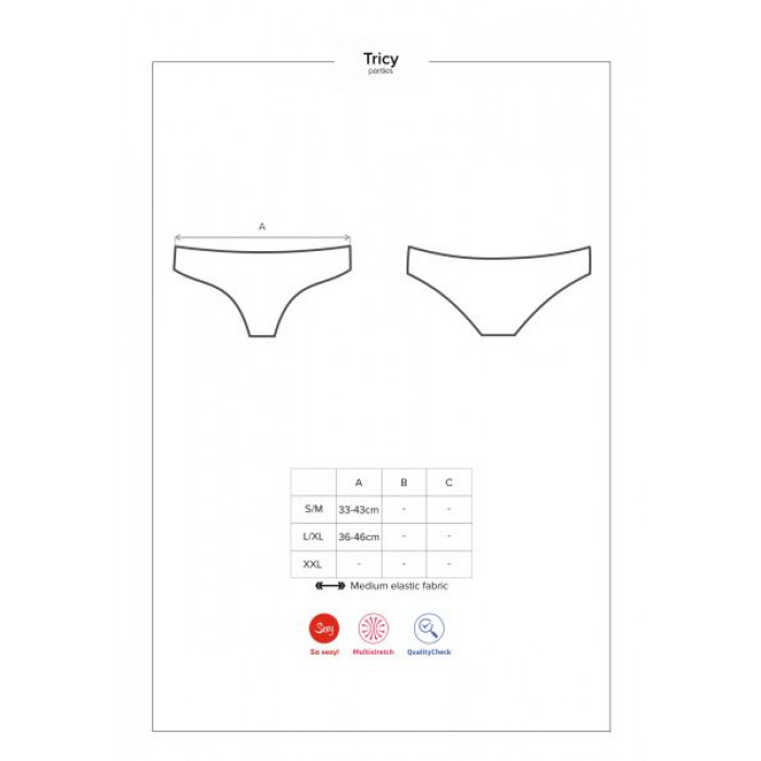 Трусики Obsessive Tricy panties black L / XL