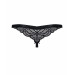 Мереживні танги з доступом Obsessive 828-THC-1 crotchless thong S/M, чорні