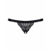 Мереживні танги з доступом Obsessive 828-THC-1 crotchless thong S/M, чорні