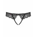 Мереживні танга з доступом Obsessive Contica crothchles thong L/XL, чорні