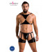 Комплект еротичної чоловічої білизни Passion 047 Set John S/M Black, труси, портупея