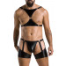Комплект еротичної чоловічої білизни Passion 047 Set John XXL/XXXL Black, труси, портупея