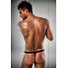 Мужские стринги с блестящим гульфиком Passion 015 THONG silver S/M