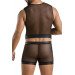 Комплект чоловічої білизни на шнурівці Passion 053 Set William L/XL Black, жилет, боксери