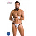 Комплект еротичної чоловічої білизни Passion 036 Alfred L/XL Black, труси, комірець, манжети