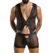 Комплект чоловічої білизни на шнурівці Passion 053 Set William XXL/XXXL Black, жилет, боксери