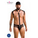 Комплект еротичної чоловічої білизни Passion 038 John XXL/XXXL Black, боді, кепка